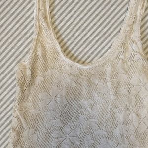 Free People cream colored tank top